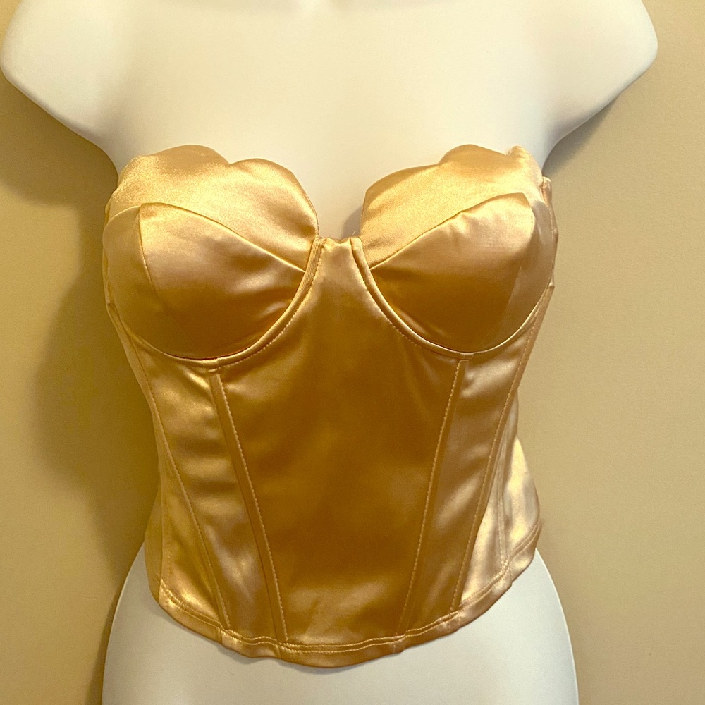 Gold Scalloped Bustier